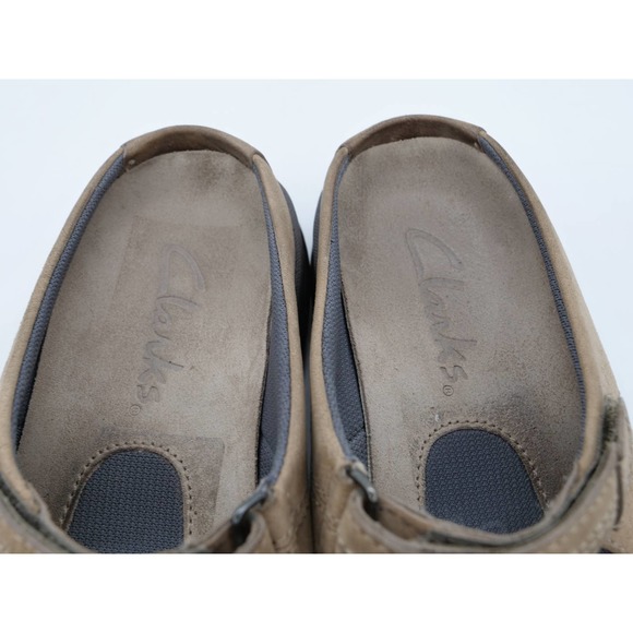 Clarks Mary Jane Womens 7 Brown Leather Slip On Mule Closed Toe Comfort Shoes - Picture 8 of 12